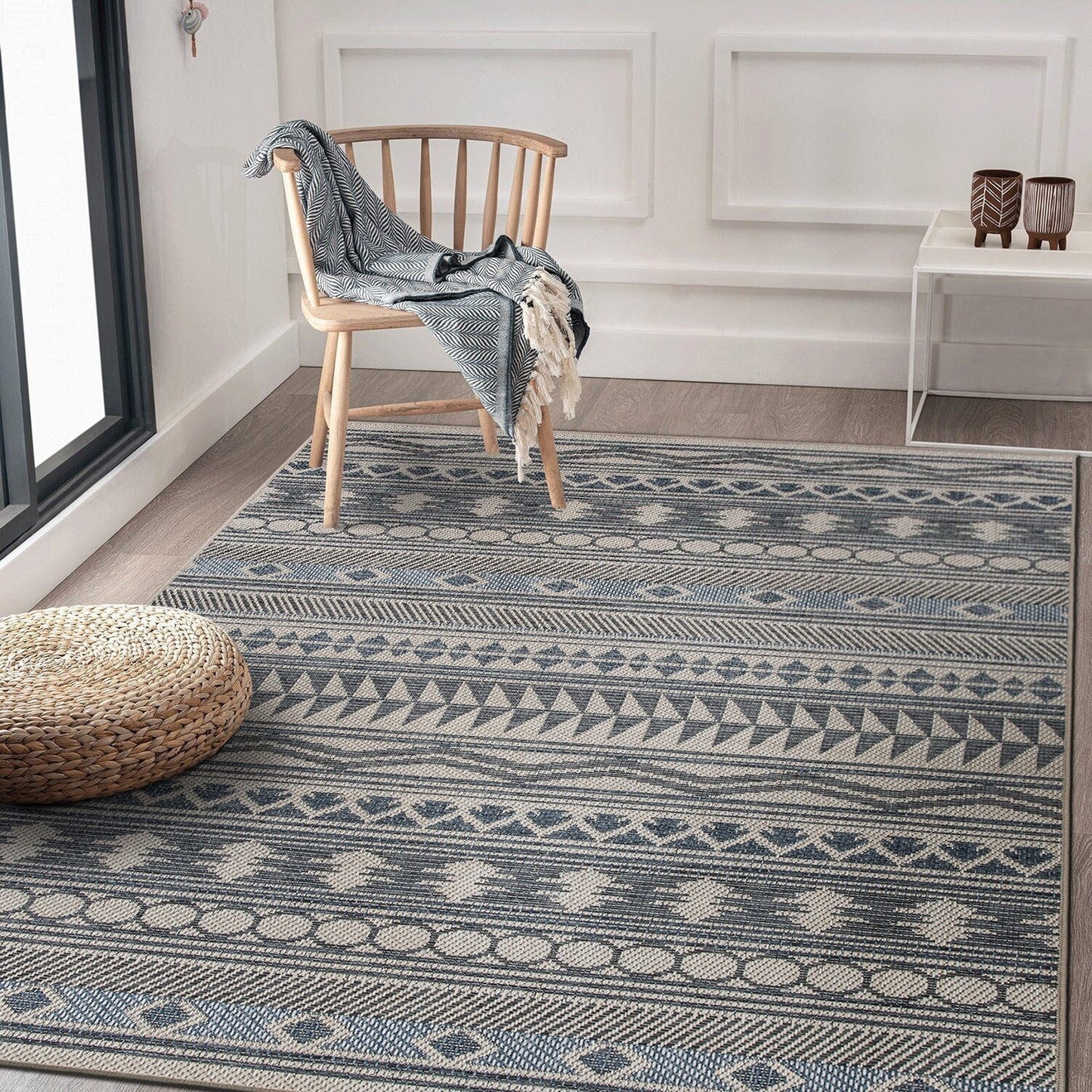 Tapis d'intérieur/extérieur bohème moderne de la World Rug Gallery