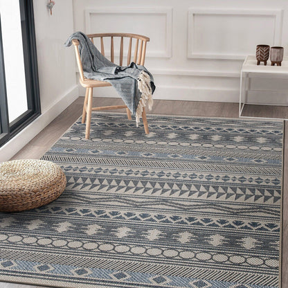 Tapis d'intérieur/extérieur bohème moderne de la World Rug Gallery