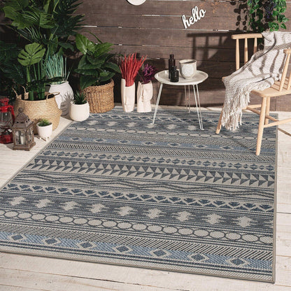 Tapis d'intérieur/extérieur bohème moderne de la World Rug Gallery