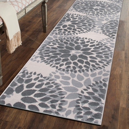 Tapis moderne à motifs floraux circulaires de la World Rug Gallery