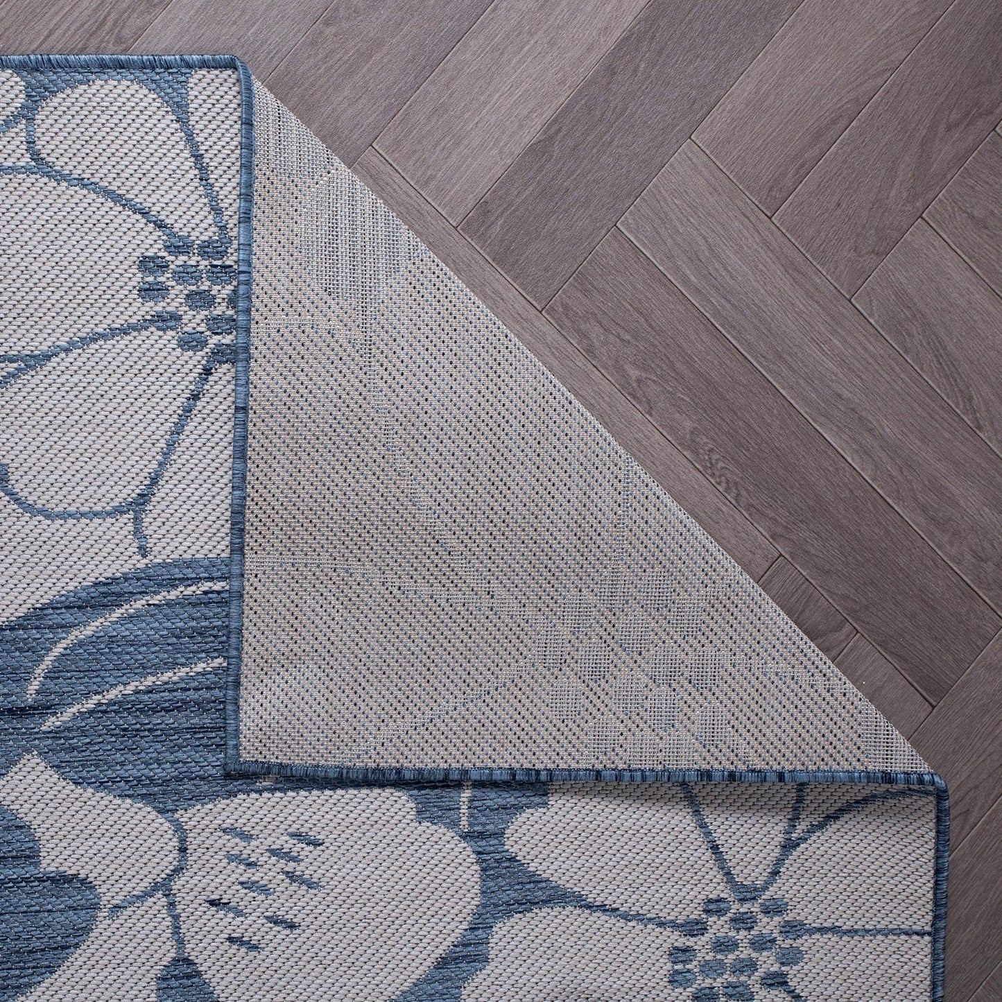 Tapis d'intérieur/extérieur texturé à motif floral moderne World Rug Gallery
