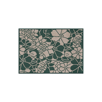 Tapis d'intérieur/extérieur texturé à motif floral moderne World Rug Gallery
