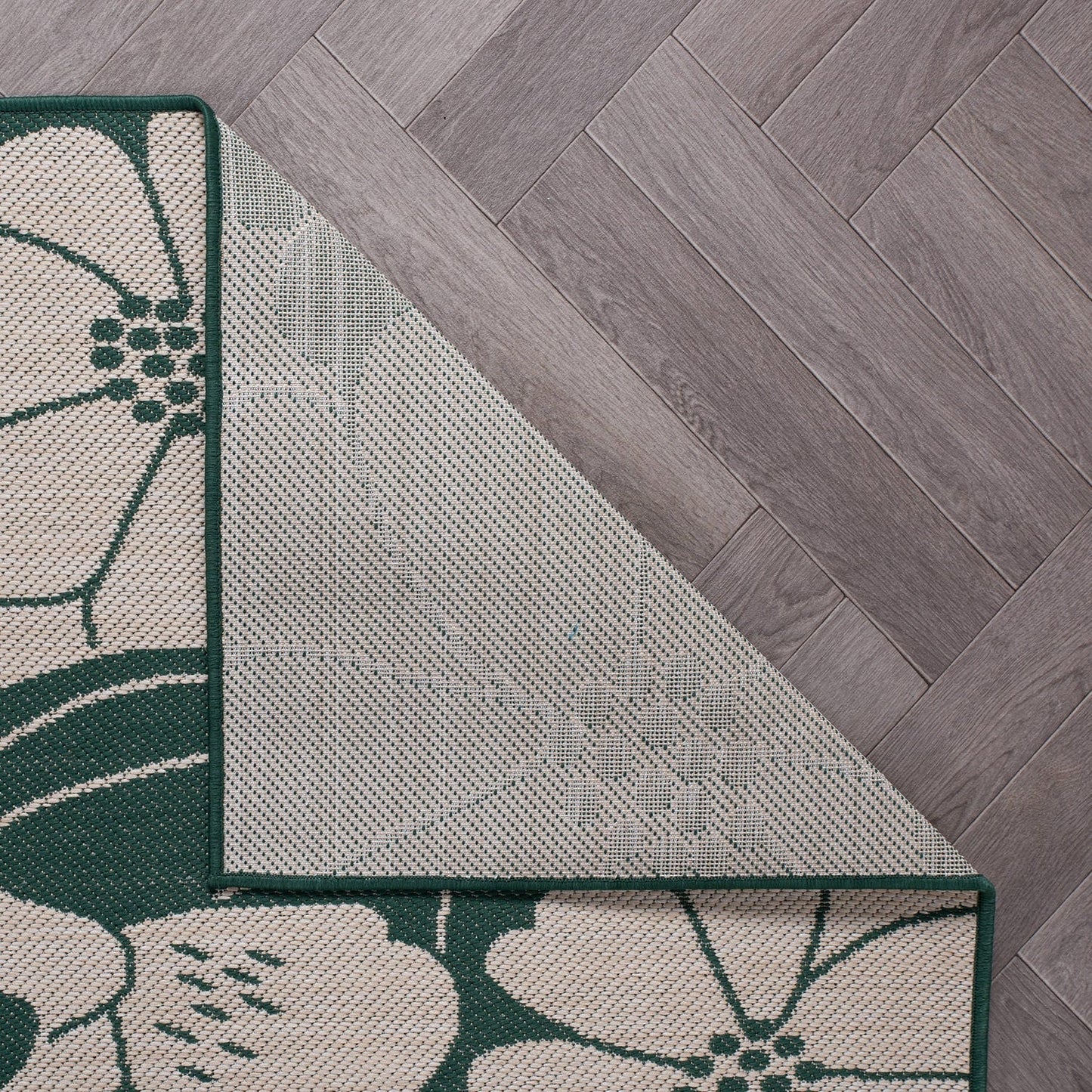 Tapis d'intérieur/extérieur texturé à motif floral moderne World Rug Gallery