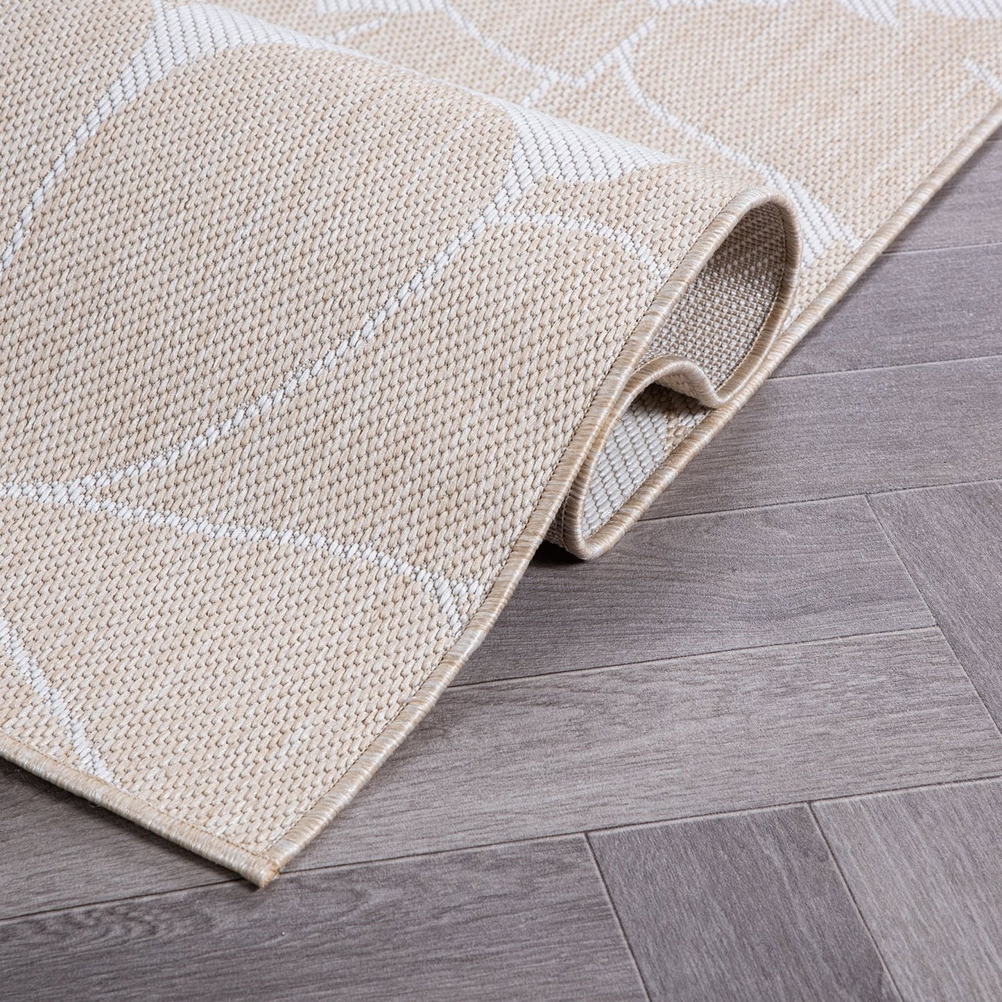 Tapis d'intérieur/extérieur texturé à motif floral moderne World Rug Gallery