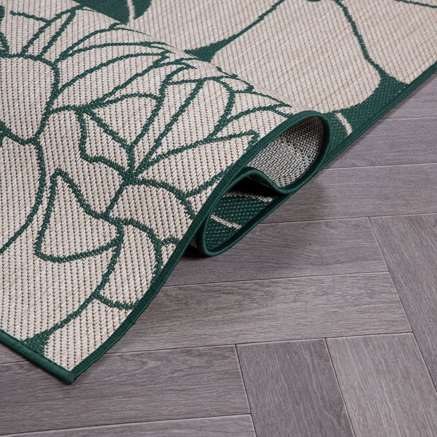 Tapis d'intérieur/extérieur texturé à motif floral moderne World Rug Gallery