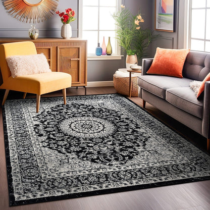 Tapis médaillon oriental traditionnel de la World Rug Gallery