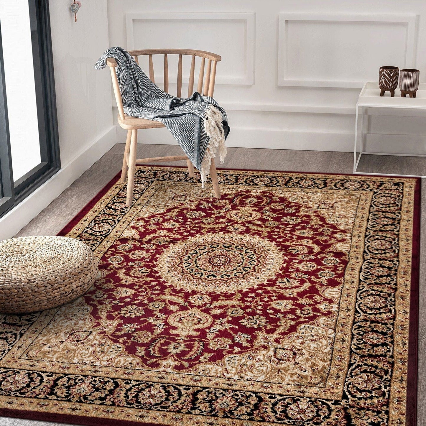 Tapis médaillon oriental traditionnel de la World Rug Gallery