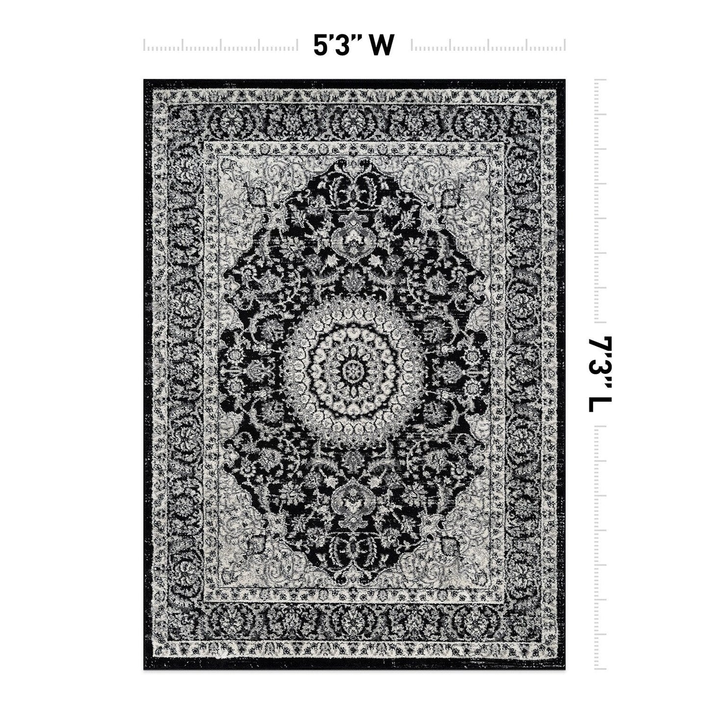 Tapis médaillon oriental traditionnel de la World Rug Gallery