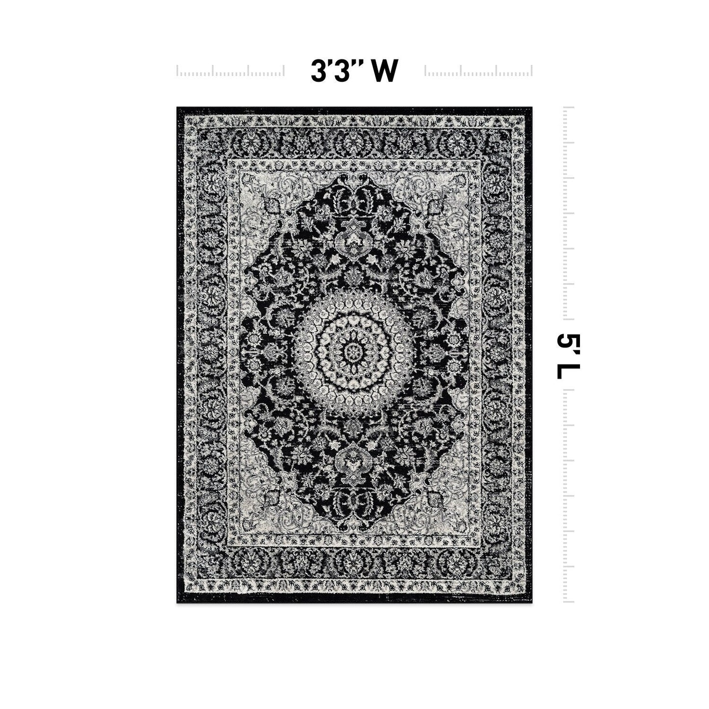 Tapis médaillon oriental traditionnel de la World Rug Gallery