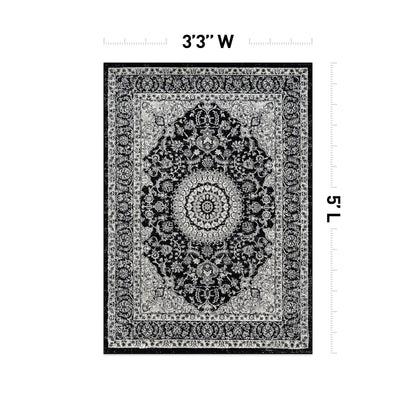 Tapis médaillon oriental traditionnel de la World Rug Gallery