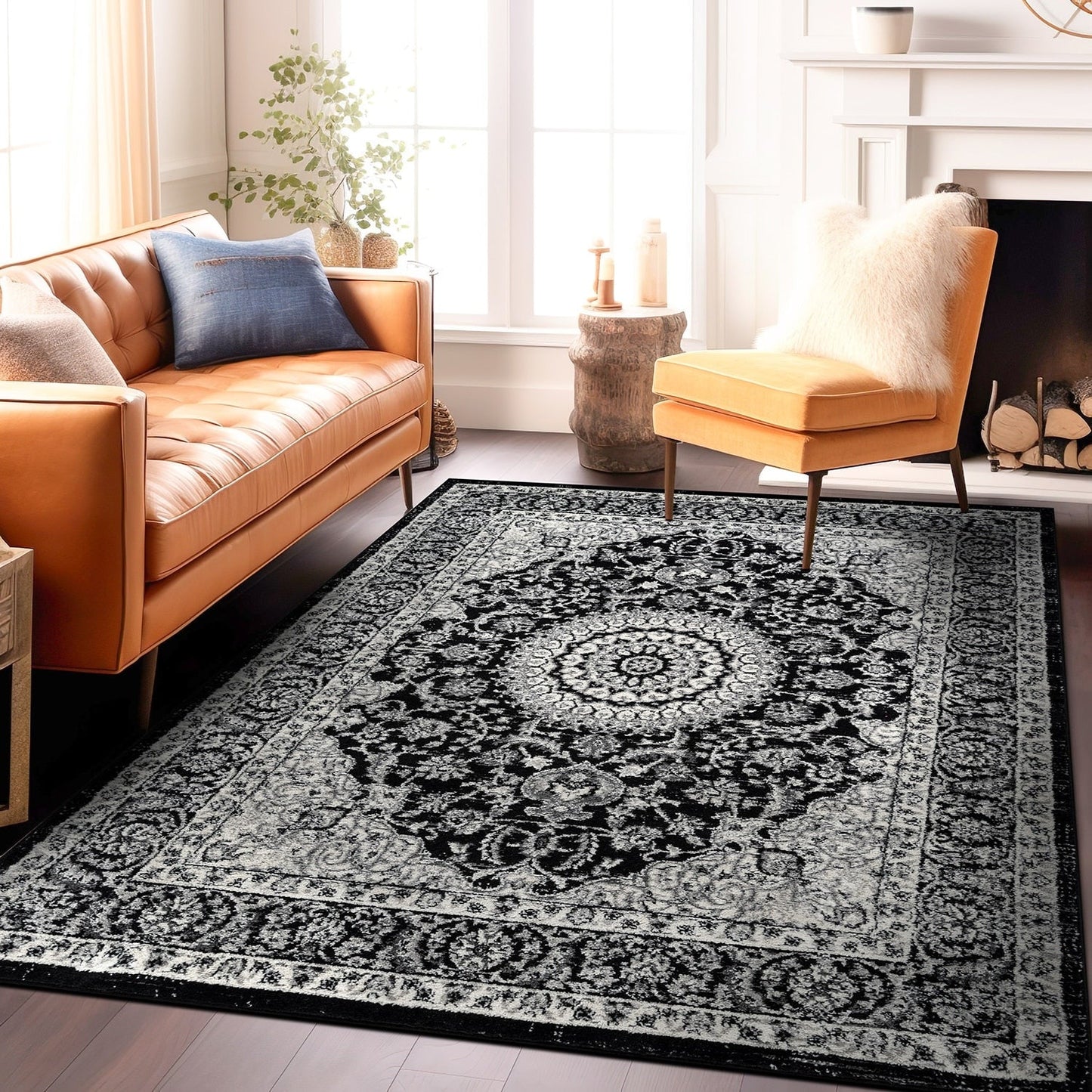 Tapis médaillon oriental traditionnel de la World Rug Gallery