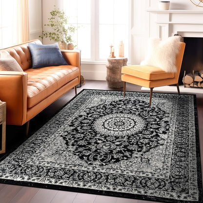 Tapis médaillon oriental traditionnel de la World Rug Gallery