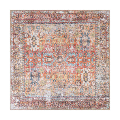 Tapis antidérapant lavable en machine, style transitionnel et vieilli, de la World Rug Gallery