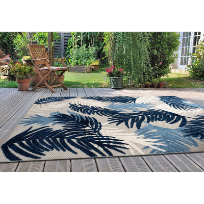 Tapis d'intérieur/extérieur moderne à motif floral tropical World Rug Gallery