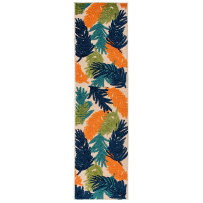 Tapis d'intérieur/extérieur moderne à motif floral tropical World Rug Gallery