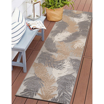 Tapis d'intérieur/extérieur moderne à motif floral tropical World Rug Gallery