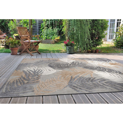 Tapis d'intérieur/extérieur moderne à motif floral tropical World Rug Gallery