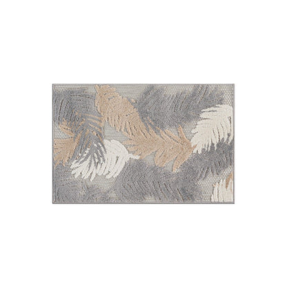 Tapis d'intérieur/extérieur moderne à motif floral tropical World Rug Gallery