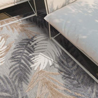 Tapis d'intérieur/extérieur moderne à motif floral tropical World Rug Gallery