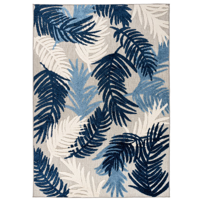 Tapis d'intérieur/extérieur moderne à motif floral tropical World Rug Gallery