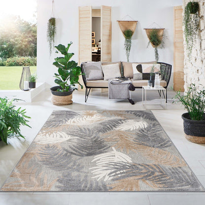 Tapis d'intérieur/extérieur moderne à motif floral tropical World Rug Gallery