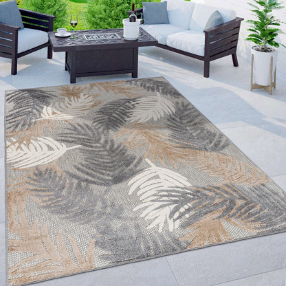 Tapis d'intérieur/extérieur moderne à motif floral tropical World Rug Gallery
