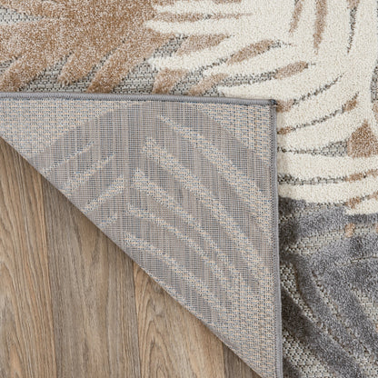 Tapis d'intérieur/extérieur moderne à motif floral tropical World Rug Gallery