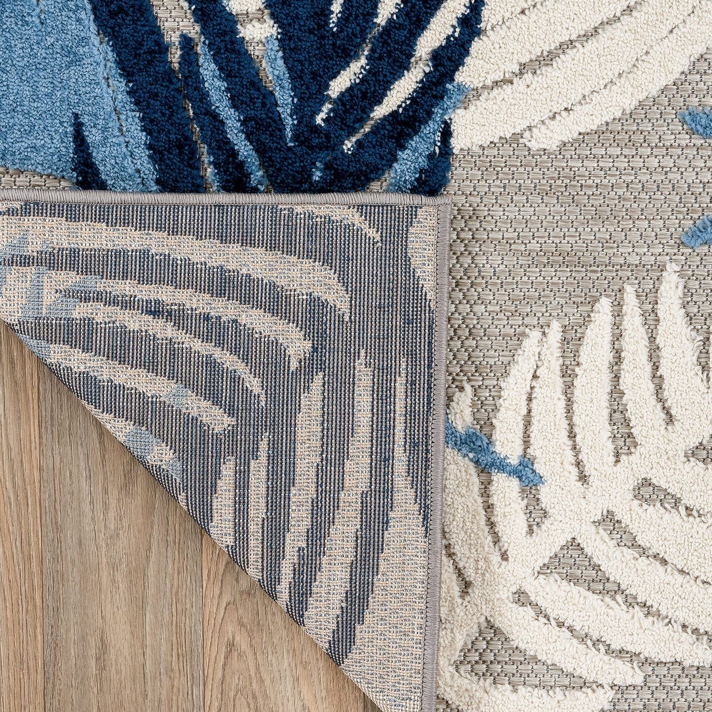 Tapis d'intérieur/extérieur moderne à motif floral tropical World Rug Gallery