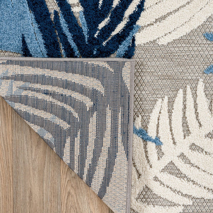 Tapis d'intérieur/extérieur moderne à motif floral tropical World Rug Gallery