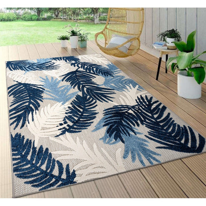 Tapis d'intérieur/extérieur moderne à motif floral tropical World Rug Gallery
