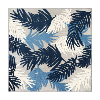 Tapis d'intérieur/extérieur moderne à motif floral tropical World Rug Gallery