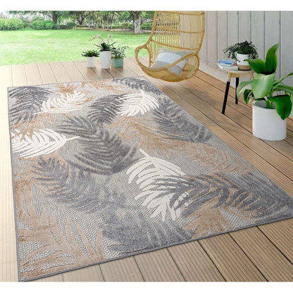 Tapis d'intérieur/extérieur moderne à motif floral tropical World Rug Gallery