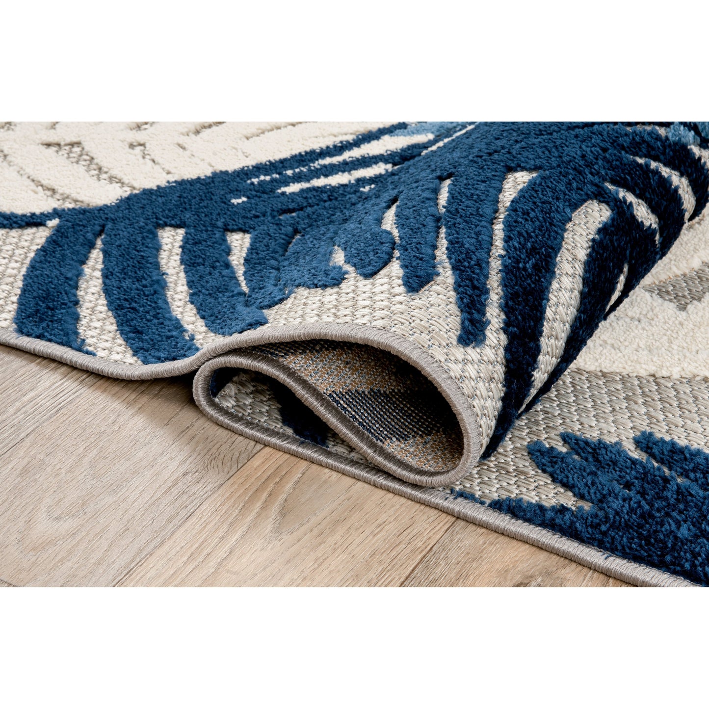 Tapis d'intérieur/extérieur moderne à motif floral tropical World Rug Gallery