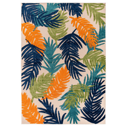 Tapis d'intérieur/extérieur moderne à motif floral tropical World Rug Gallery