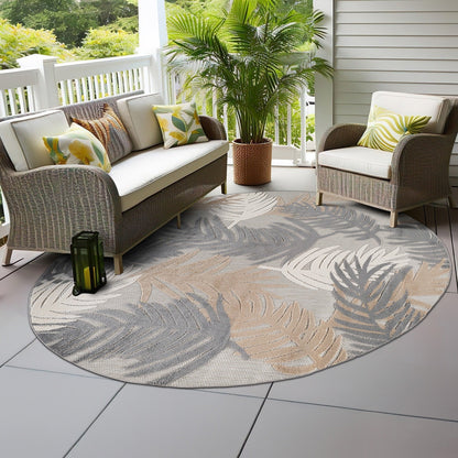 Tapis d'intérieur/extérieur moderne à motif floral tropical World Rug Gallery