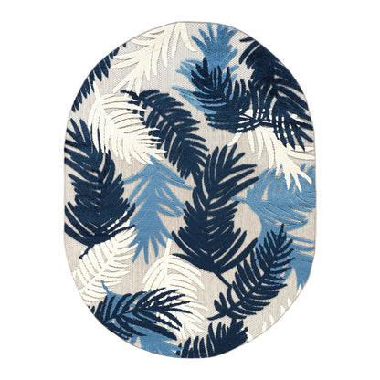 Tapis d'intérieur/extérieur moderne à motif floral tropical World Rug Gallery
