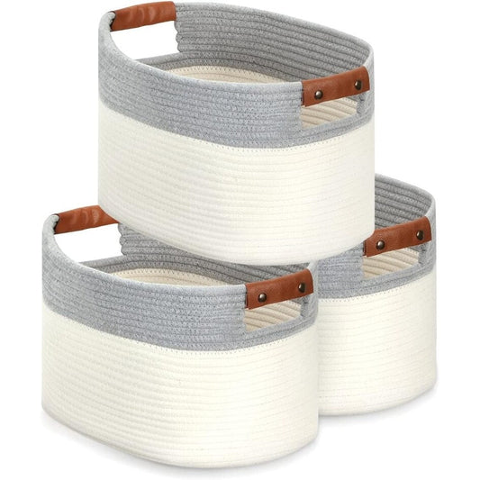 Paniers tissés pour le rangement, lot de 3
