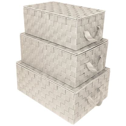Ensemble de paniers de rangement tissés - N/A