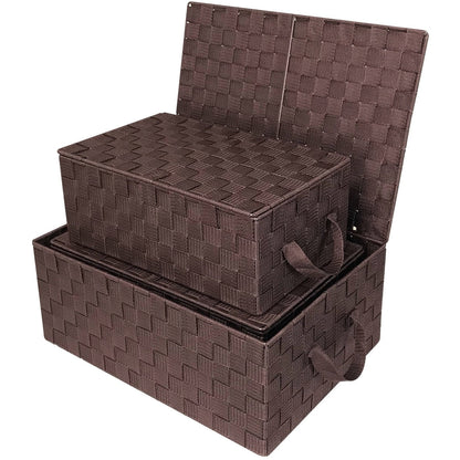 Ensemble de paniers de rangement tissés - N/A