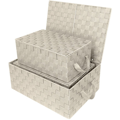 Ensemble de paniers de rangement tissés - N/A