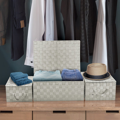 Ensemble de paniers de rangement tissés - N/A