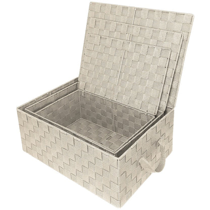 Ensemble de paniers de rangement tissés - N/A