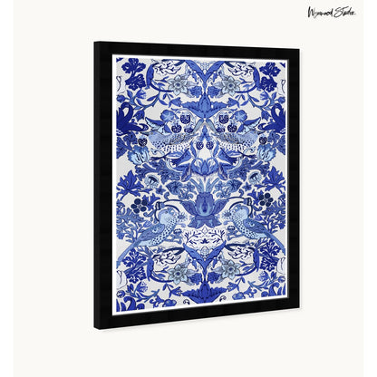 Impressions d'art chinoises tropicales encadrées bleues de Wynwood Studio Tropical Collage