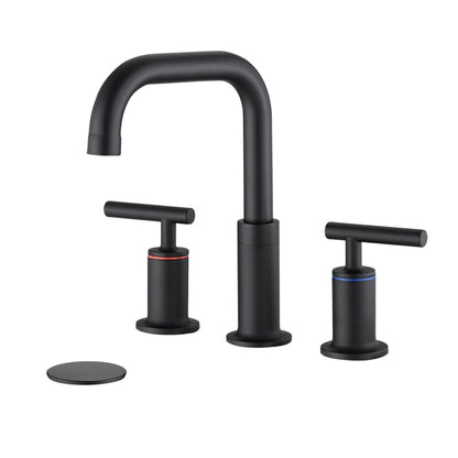 Robinet de lavabo de salle de bain de luxe YASINU de 8 pouces avec bonde escamotable
