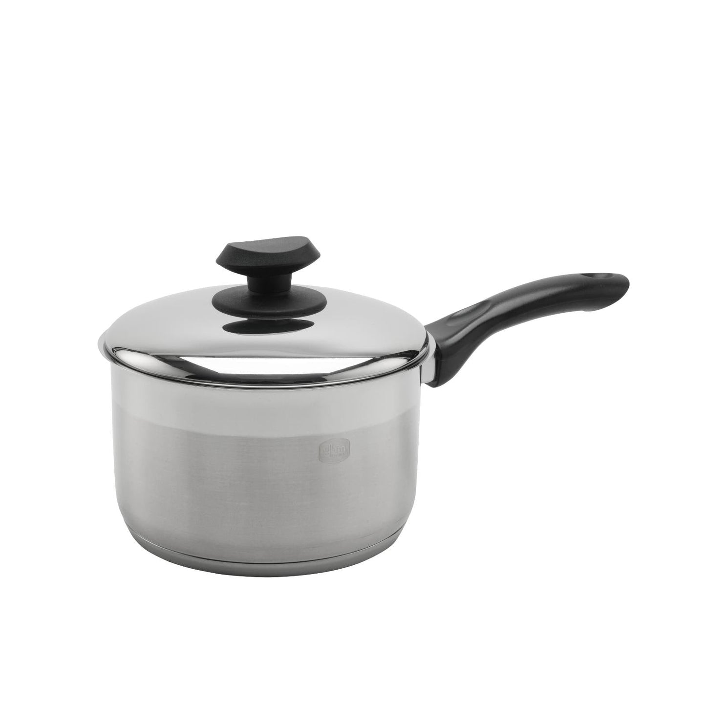 Marmite à sauce professionnelle YBM Home en acier inoxydable 18/10, avec couvercle et base capsule triple épaisseur, compatible induction.