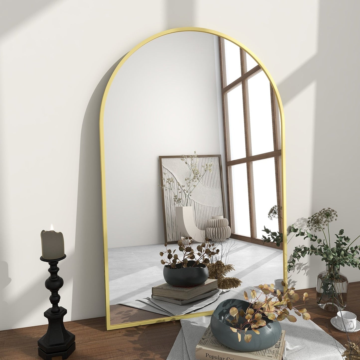 Miroir de courtoisie mural YVANLA Arch pour salle de bain