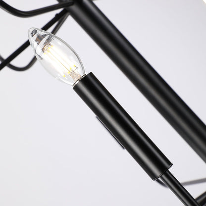 Lustre chandelier minimaliste à 15 lumières, 2 niveaux, design ancien - 48