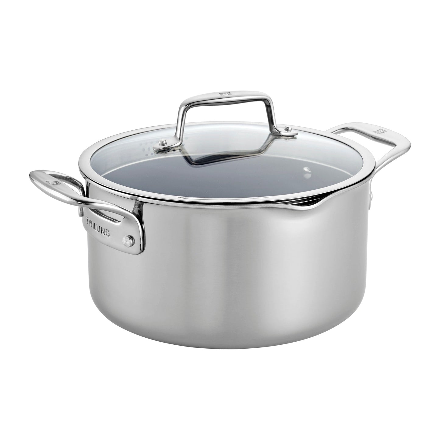Cocotte hollandaise antiadhésive en acier inoxydable et céramique ZWILLING Clad CFX de 6 pintes