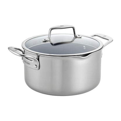 Cocotte hollandaise antiadhésive en acier inoxydable et céramique ZWILLING Clad CFX de 6 pintes