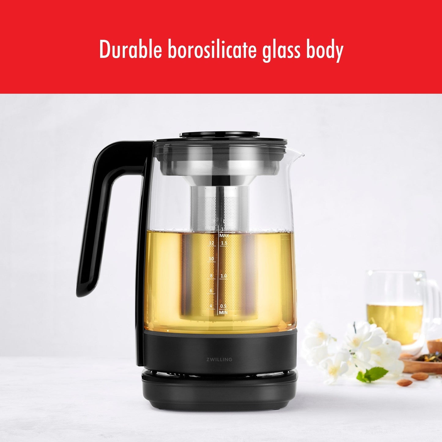 Bouilloire électrique en verre ZWILLING Enfinigy - 1,7 l